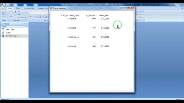 Opening and Closing Balance Access 2007|Transaction statement database смотреть онлайн