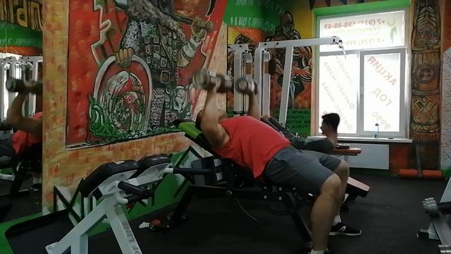 8 Жим гантелей наклон,26 смотреть онлайн