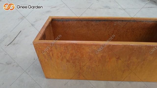 Corten Steel Plant Box Nice Planter Corten Steel Raised Garden Bed смотреть онлайн