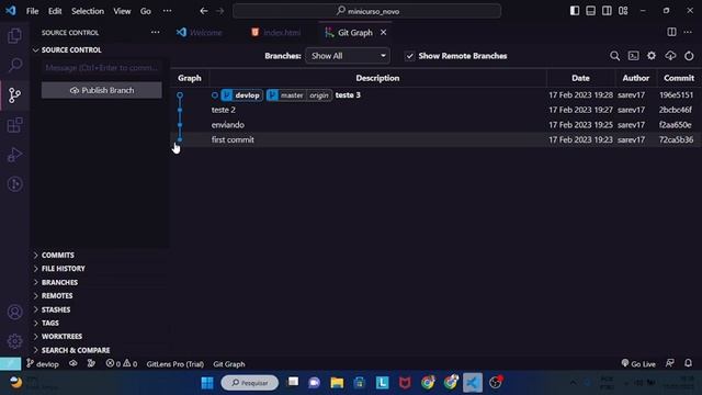 GIT no VSCODE смотреть онлайн
