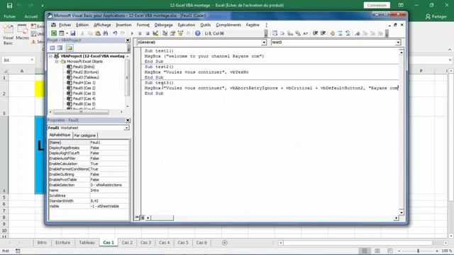 12-Programmation Excel VBA-MsgBox التعرف على أداة علبة الرسائل смотреть онлайн