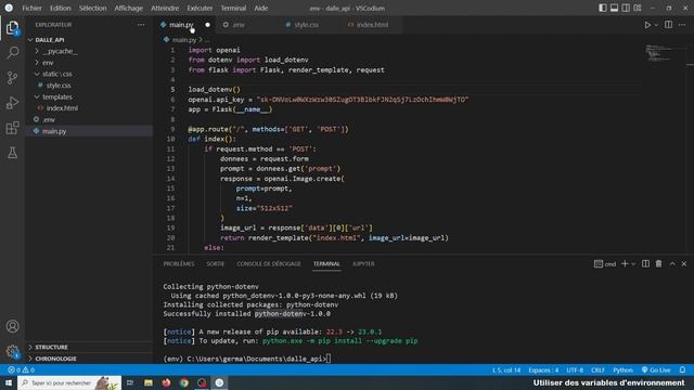 Utiliser des variables d'environnement dans un projet Python смотреть онлайн