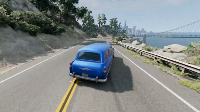 Chevrolet Bel Air Wagon Police Chases | West Coast map | keyboard steering | beamng drive | смотреть онлайн
