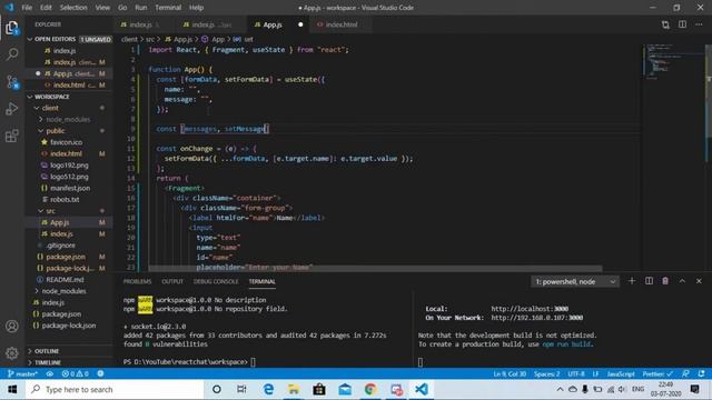 Simple Web Chat App using React, NodeJS, and Socket IO [TUTORIAL] смотреть онлайн