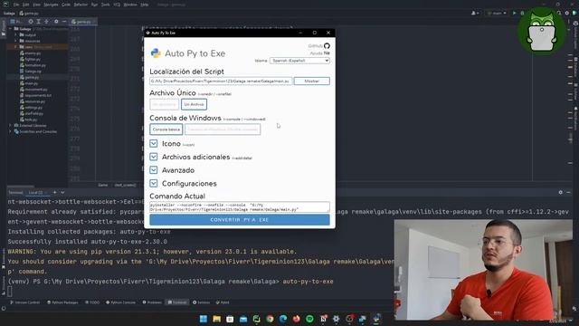 Cómo convertir un script de python a .exe en menos de 5 minutos смотреть онлайн