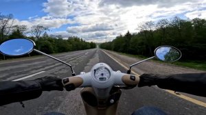 Honda Giorno AF-77 катаем по трассе