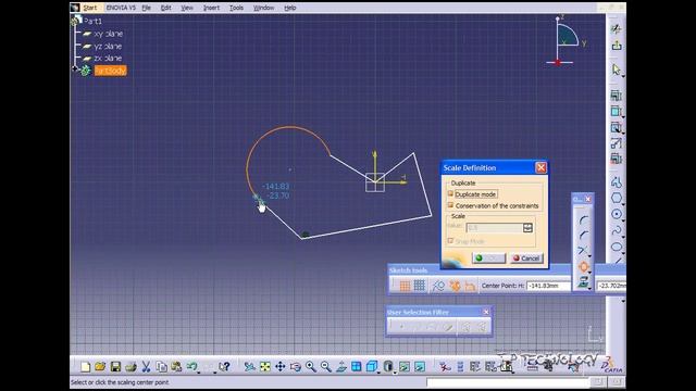 Part 17 - Scale Sketch in CATIA V5 | Full Course For Beginner | Best Catia Training смотреть онлайн