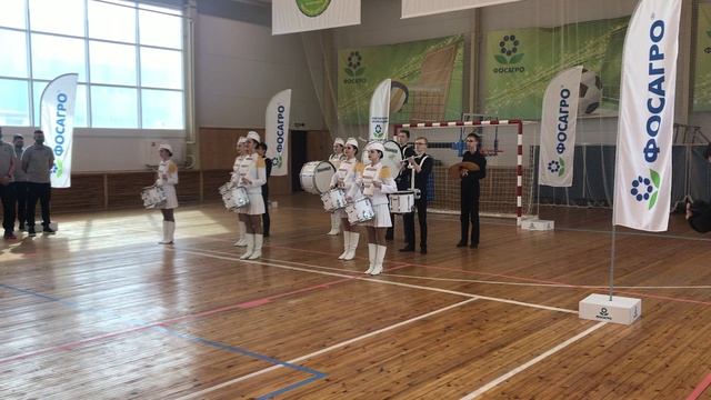 Сводный ансамбль барабанщиков на ФосАгро. смотреть онлайн