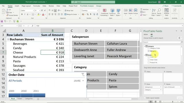 The Excel Data Model - Pivot multiple sources WITHOUT VLOOKUP... смотреть онлайн