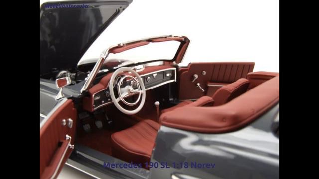 Mercedes 190 SL Cabrio 1957 Grau Modellauto 1:18 Norev