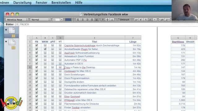 Fixe Kopfzeile auch in Numbers (iWork) смотреть онлайн