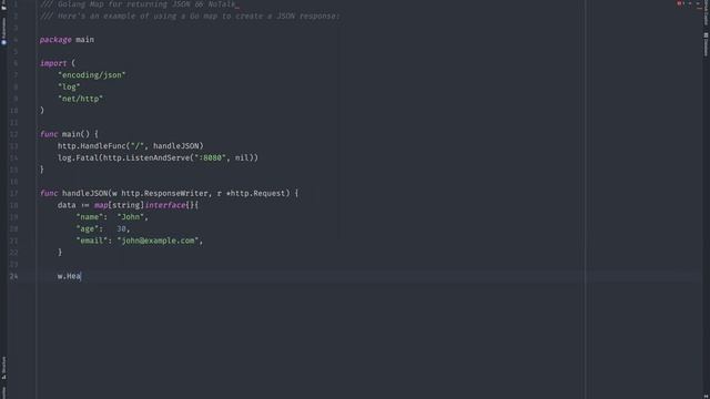 Golang Map for returning JSON && NoTalk смотреть онлайн