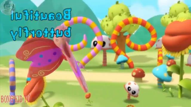 Fly Fly Little Butterfly | Fly Fly Fly strong strong strong nursery rhymes with BongKidTV смотреть онлайн