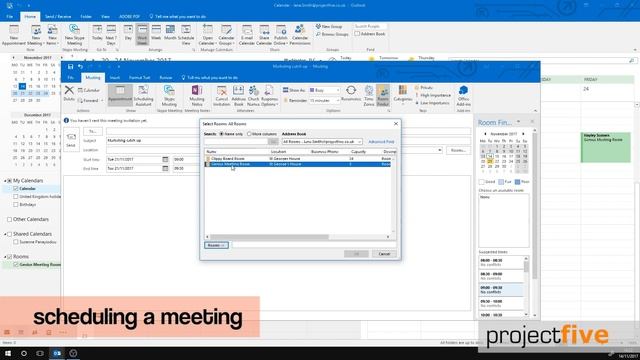 Booking a meeting room in Outlook смотреть онлайн