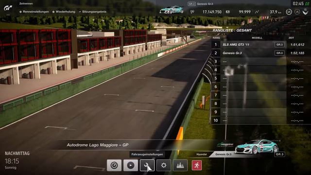 Gran Turismo Sport Lago Maggiore GR3 Hyundai Genesis Hotlap 01:52:185 BoP on смотреть онлайн