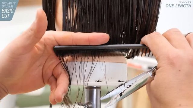 ワンレングスベーシックカット【Basic Cut】【Haircut Tutorial】 смотреть онлайн