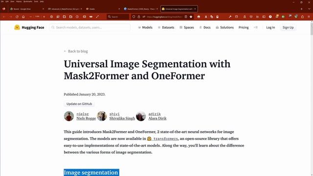 Code Panoptic Image Segmentation w/ Vision Transformer & Mask2Former - A PyTorch tutorial смотреть онлайн