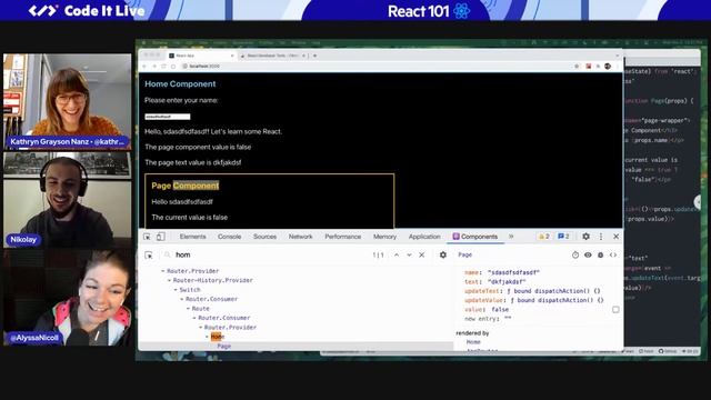 React 101: Hooks, Debugging with React DevTools, Smart vs Presentational components смотреть онлайн