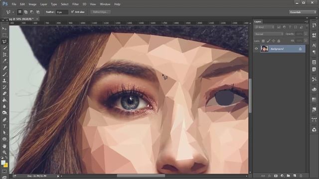 How To Make Low Poly Portrait in Photoshop CC | Polygonal portrait | Photoshop cc Tutorial смотреть онлайн