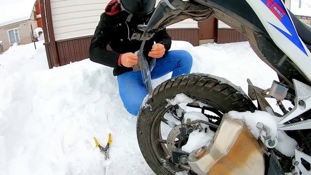Новый вид шипов для мотоцикла!Не прокалывая резину! эксперимент с мотоциклом RACER RC250XZR-A STORM смотреть онлайн