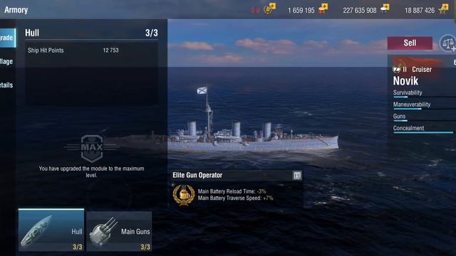 World of Warships Blitz - Russian cruiser "Novik" review смотреть онлайн