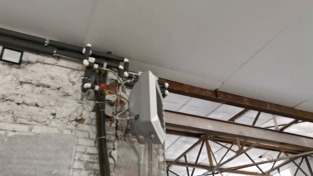 Монтаж отопления в производственных помещениях, тепловентиляторы Volcano ec. смотреть онлайн