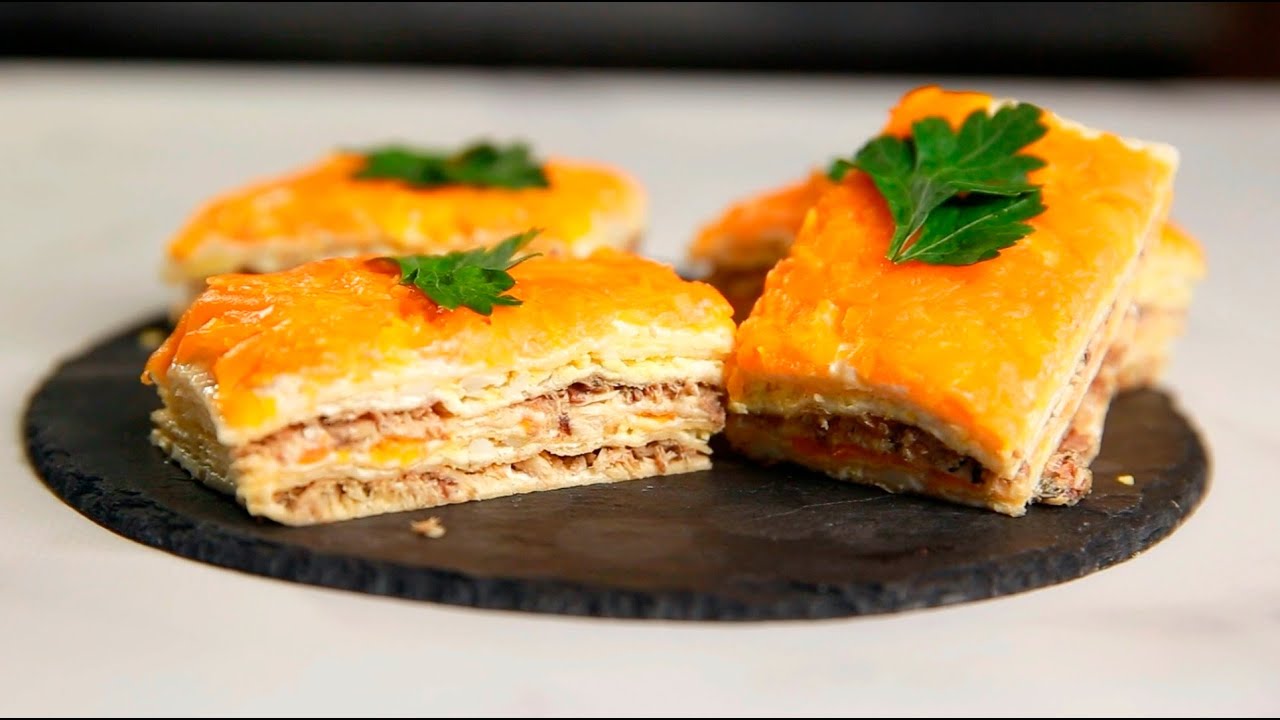 Такие ЗАКУСОЧНЫЕ Пирожные СЪЕДАЮТСЯ МОМЕНТАЛЬНО! Ваши Гости будут в ВОСТОРГЕ от этой Закуски! смотреть онлайн