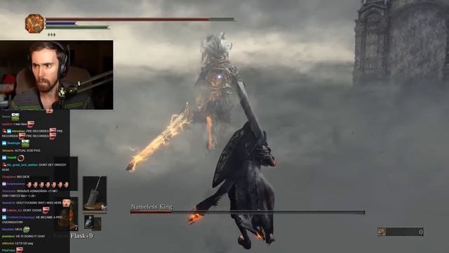 "Literal God" Asmongold ONE SHOTS Nameless King Dark Souls 3 смотреть онлайн