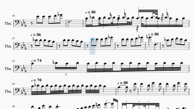 Trombone Sheet Music: How to play Concerto for Piano and Orchestra in B Flat Major (II Adagio) смотреть онлайн