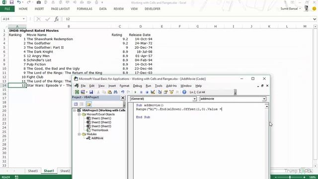 Free Excel VBA Course #8 - Working with Cells and Ranges using VBA in Excel (Select, Copy, Format) смотреть онлайн