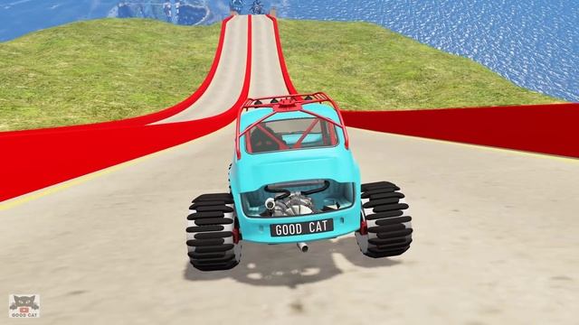 BeamNG Drive Game - HUGE JUMP BIG AIR CRASHES | Random Cars Satisfying Crashes & Fails Compilation смотреть онлайн