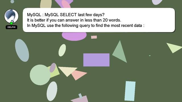 MySQL : MySQL SELECT last few days? смотреть онлайн