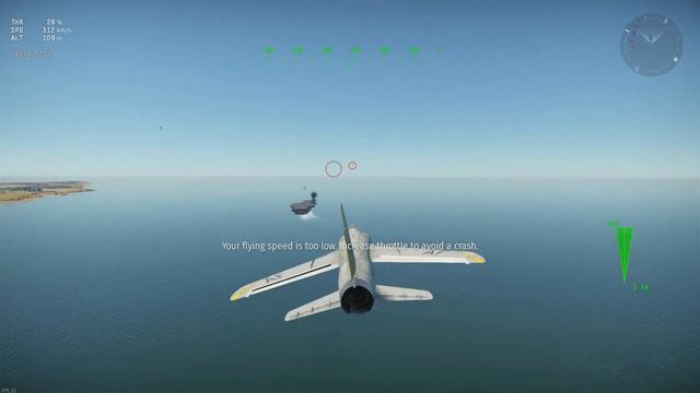 Almost failed aircraft carrier landing in War Thunder смотреть онлайн