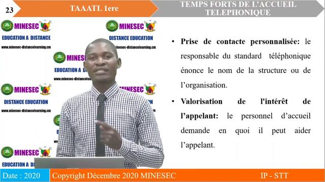 IP-STT TAAATL 1ère AAT Leçon 8 Temps forts de l'accueil téléphonique смотреть онлайн