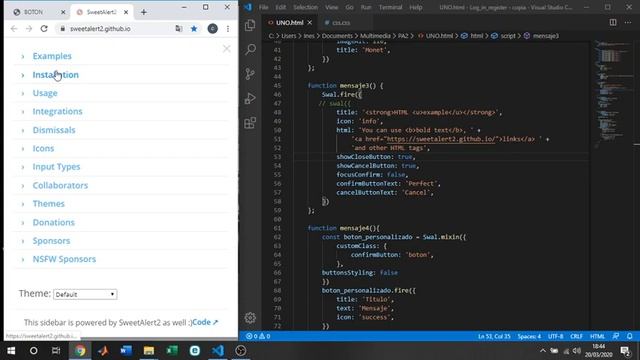 Funcionamiento básico de sweetalert2 смотреть онлайн