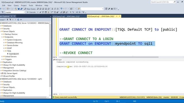 Endpoints in SQL server || How to create a endpoint || Ms SQL смотреть онлайн
