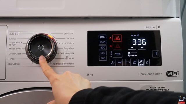 How to change Volume Brightness Childlock in Washing Machine BOSCH Series 6 смотреть онлайн