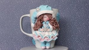 Мастер-класс по изготовлению куклы из полимерной глины на кружке _ Рождественская девочка