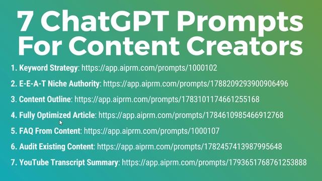 7 Amazing ChatGPT Prompts for Content Creators смотреть онлайн