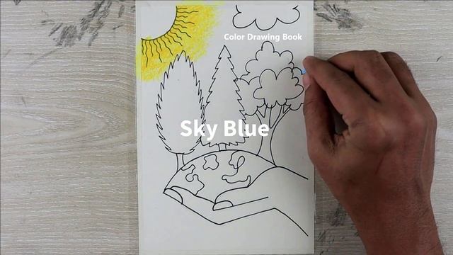 How to draw scenery of save Trees Save Nature, Environment Poster Drawing смотреть онлайн