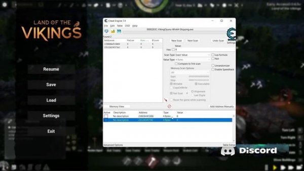 Land of The Vikings easy cheat, tree of life infinite fame points - cheat engine