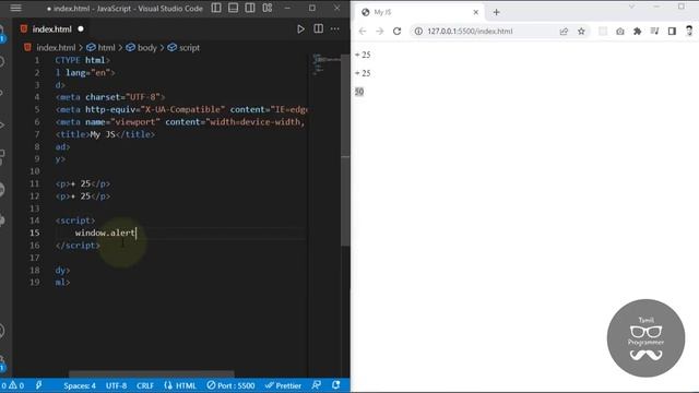 JavaScript Output | Tutorial in Tamil | Tamil Programmer смотреть онлайн