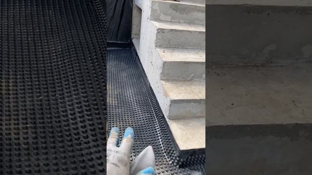 Отсечная гидроизоляция крыльца профилированной мембраной «Технониколь Planter» смотреть онлайн