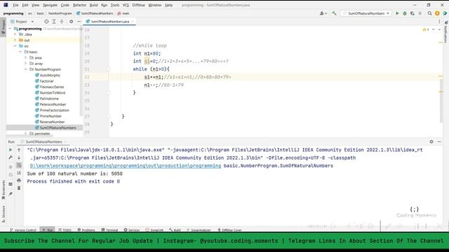 Java Program to Find Sum of Natural Numbers |Java Program to Calculate the Sum of Natural Numbers смотреть онлайн