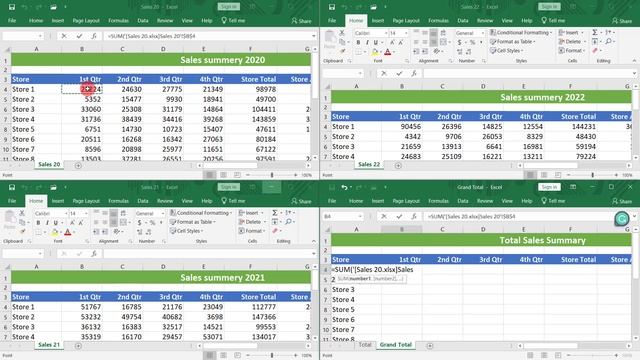 How To Link Multiple Workbooks And Calculate Data In Excel | Easy Trainer смотреть онлайн