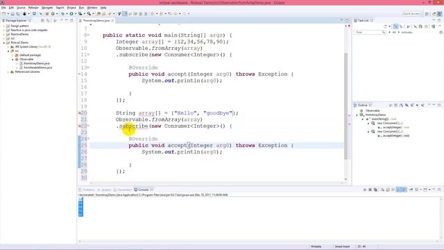 Create an Observable from an array in rxJava 2 смотреть онлайн