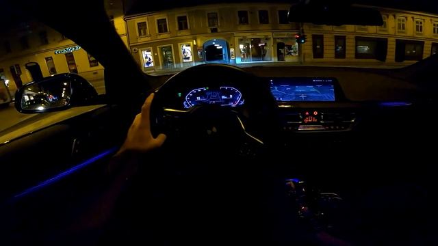 New BMW 1 Series (2021) - Night POV Test Drive (PURE DRIVING, Different Ambient Lights) M Sport