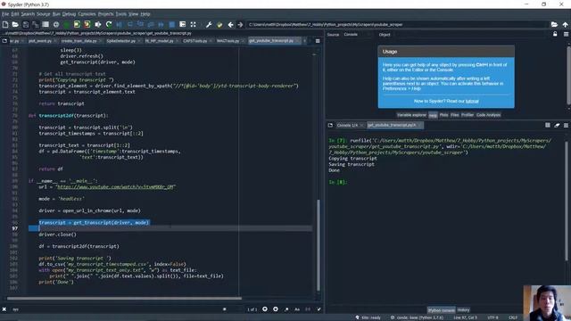 HOW TO: Get Transcript of ANY Youtube Video (Python)? смотреть онлайн