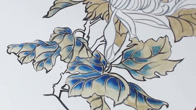 Paint a flower with two brushes, Цветок в две кисти, irishkalia смотреть онлайн