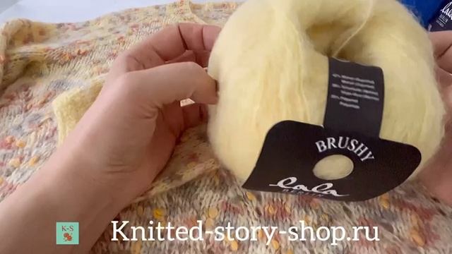Lala Berlin Brushy Lana Grossa. Обзор фантазийной пряжи от Knitted-story-shop смотреть онлайн